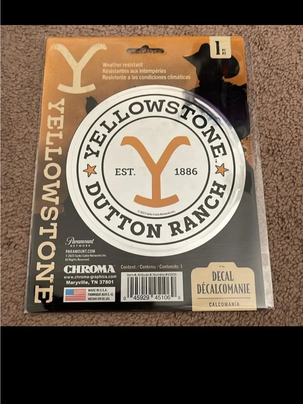 Yellowstone Board Game - Bold Yellow Logo on Brown